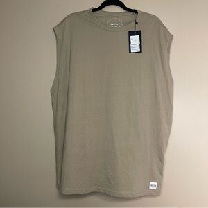 Native Youth Men's Tan Sleeveless Shirt Size Large